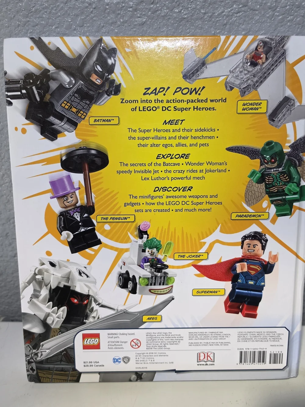 LEGO DC Comics Super Heroes Visual Dictionary (Book Only) Used. No Yellow Batman